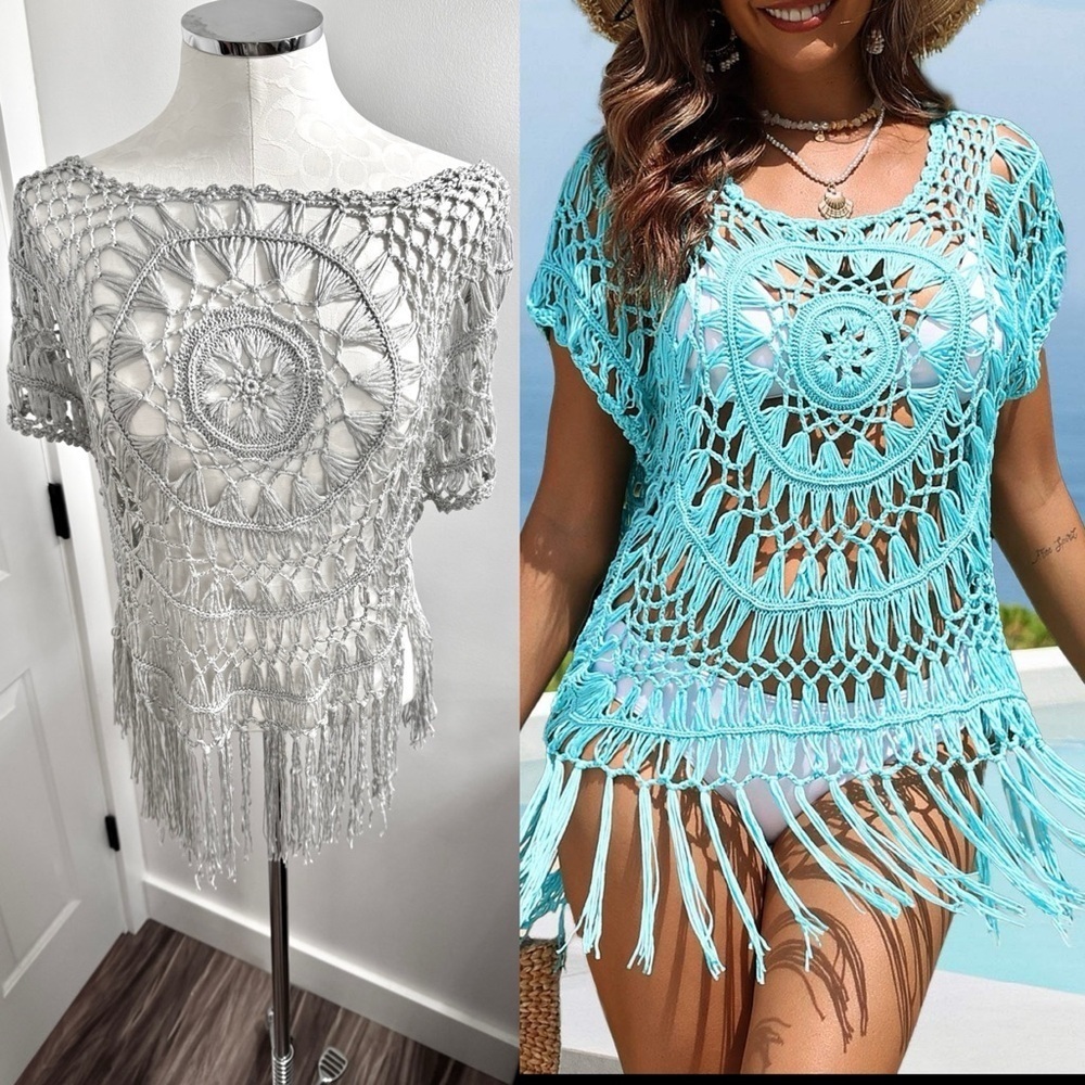 🩶 New POL Crochet Knit Top- Size small 🩶